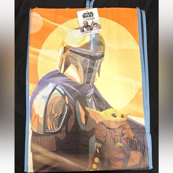 Star Wars The Mandalorian Reuseable Bag / Mando & The Child/Grogu Disney - Picture 2 of 4